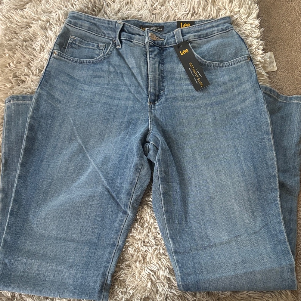 NWT size 6 Lee Brand Straight Leg Light Blue Jeans - Picture 2 of 7